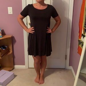 Silence + noise - dark grey short sleeve dress